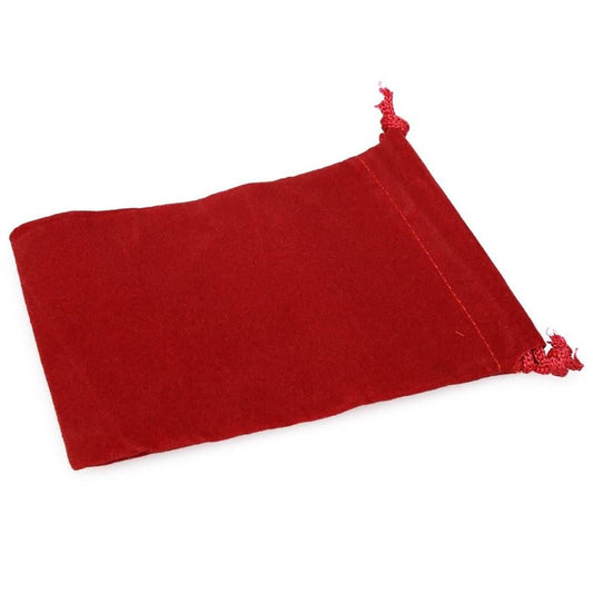Velour Dice Bag (Small): Red - 