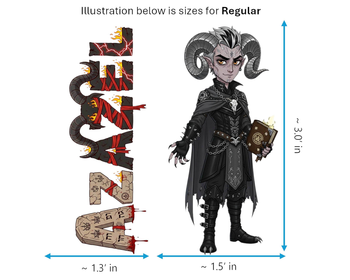 Azazel Sticker and Magnet - the Forbidden Teacher Biblikins™ – Apocryphal Fallen Angel | Waterproof & UV-Proof - Sticker / Regular