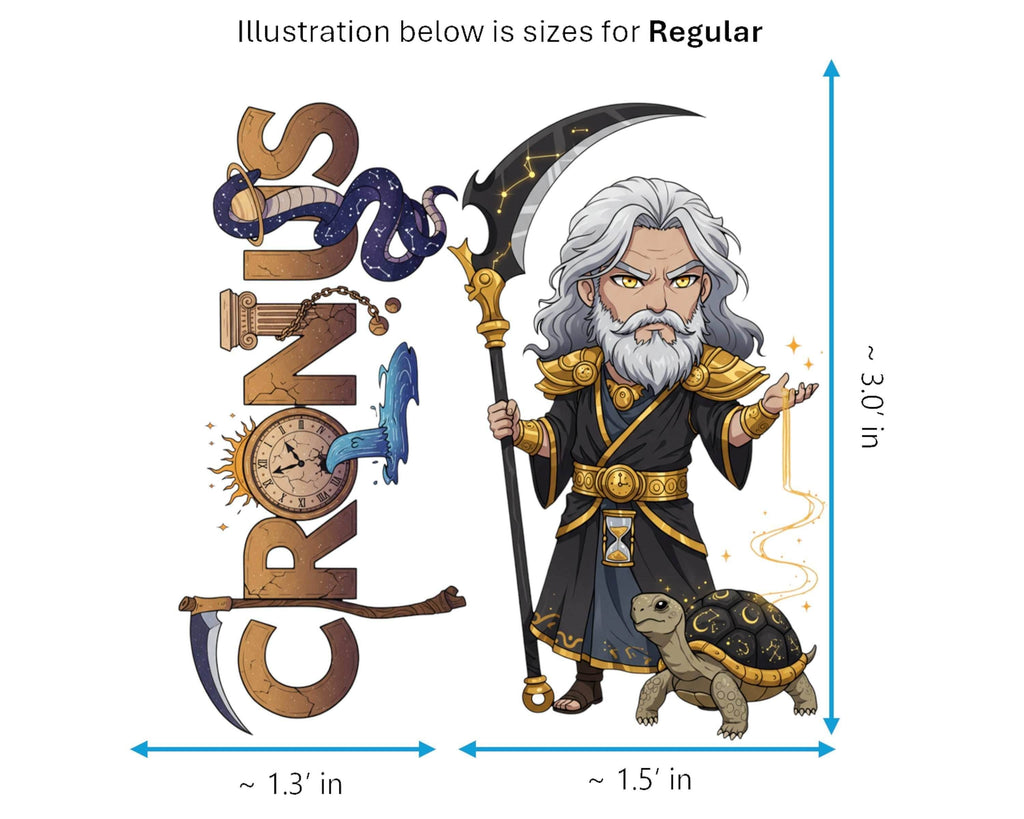 Cronus Sticker and Magnet - Lord of Time Mythkins™ – Titan God of Time | Waterproof & UV-Proof - Sticker / Regular