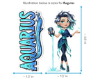 Aquarius Sticker and Magnet - the Star-Pourer Horoskins™ – Zodiac Air Sign | Waterproof & UV-Proof - Sticker / Regular
