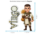 Virgo Sticker and Magnet - the Diligent Farmer Horoskins™ – Zodiac Earth Sign | Waterproof & UV-Proof - Sticker / Regular