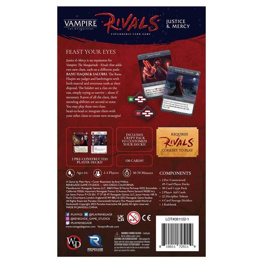 Vampire The Masquerade: Rivals - Justice & Mercy Expansion - 