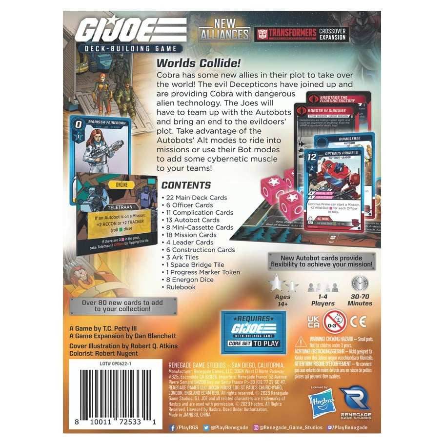G.I. JOE Deck Building Game: New Alliances - Tansformers Crossover Expansion - 