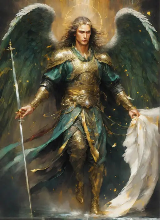 Renaissance Angels Poster Prints For Gallery Living Room Home Decor Archangel Michael With A Sword Canvas Painting Wall Art