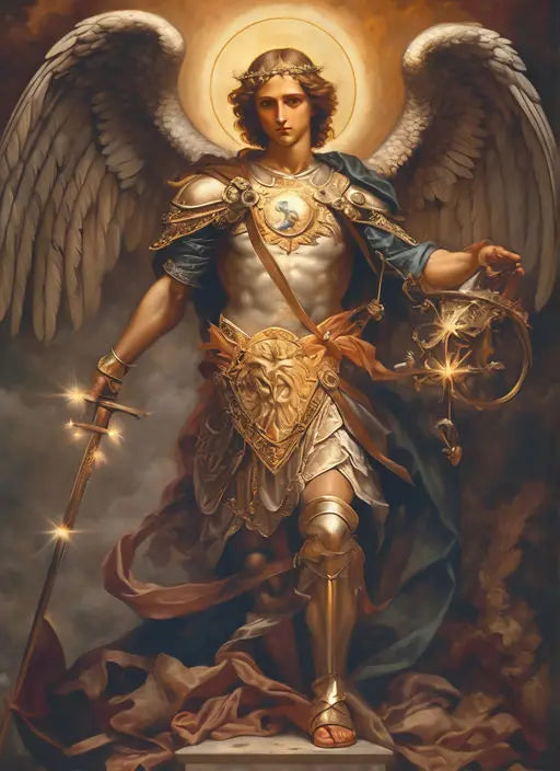 Renaissance Angels Poster Prints For Gallery Living Room Home Decor Archangel Michael With A Sword Canvas Painting Wall Art