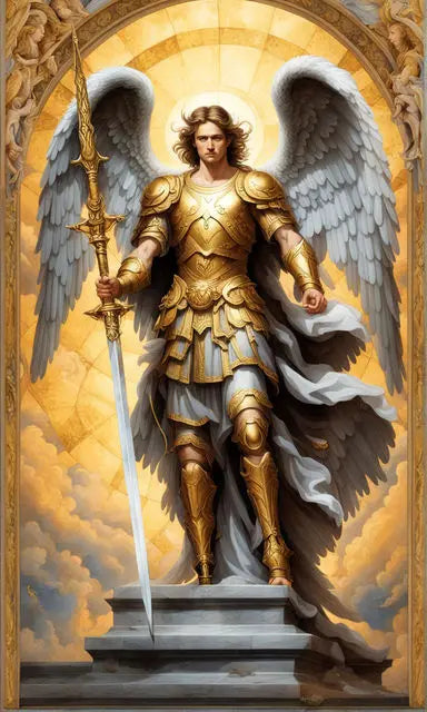 Renaissance Angels Poster Prints For Gallery Living Room Home Decor Archangel Michael With A Sword Canvas Painting Wall Art