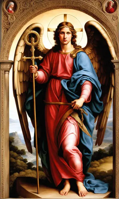 Renaissance Angels Poster Prints For Gallery Living Room Home Decor Archangel Michael With A Sword Canvas Painting Wall Art