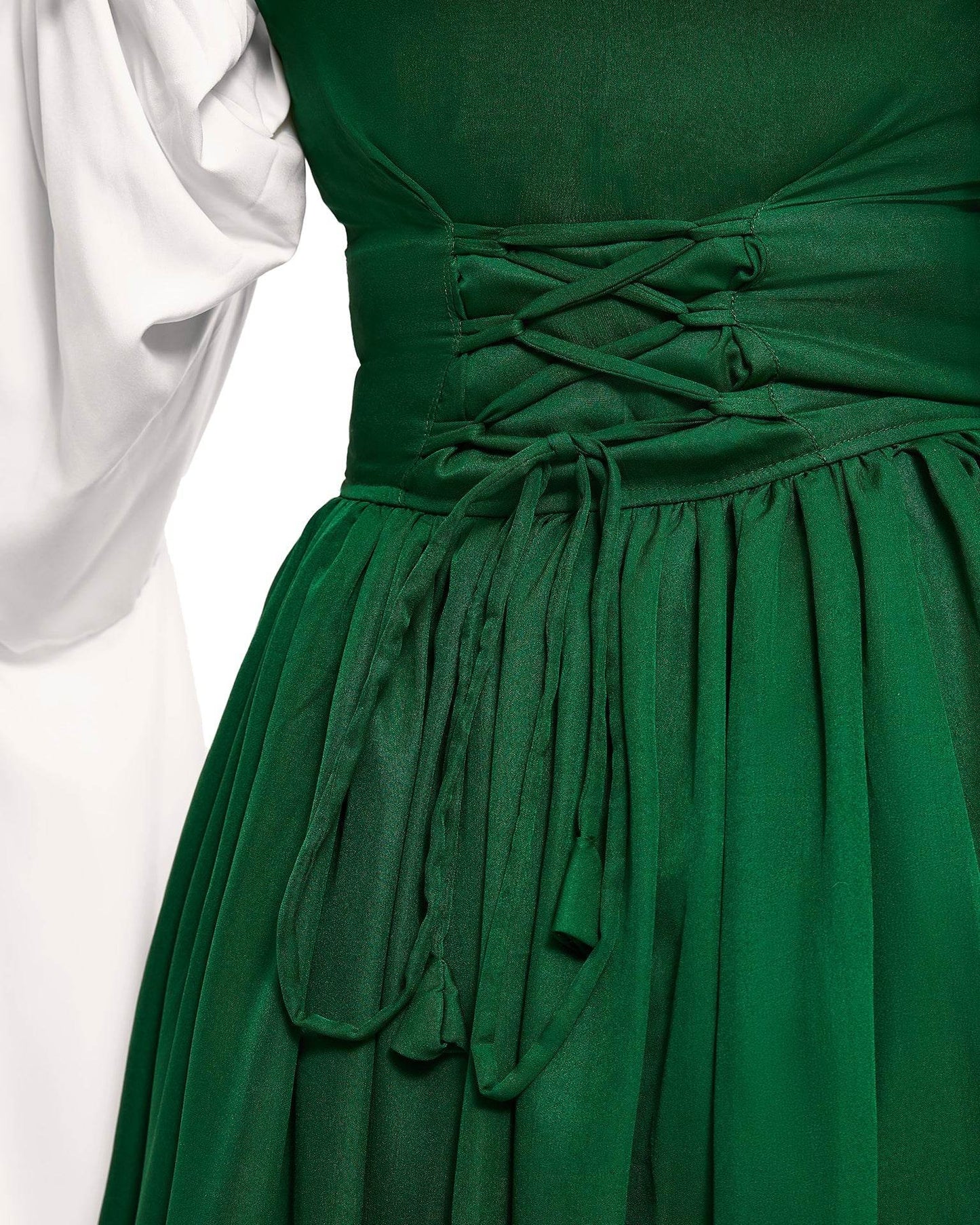 Renaissance Faire 2 piece Full Costume Irish Dress & Long-Sleeved Chemise - XXS/XS / Charcoal