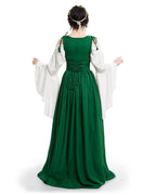 Renaissance Faire 2 piece Full Costume Irish Dress & Long-Sleeved Chemise - XXS/XS / Charcoal