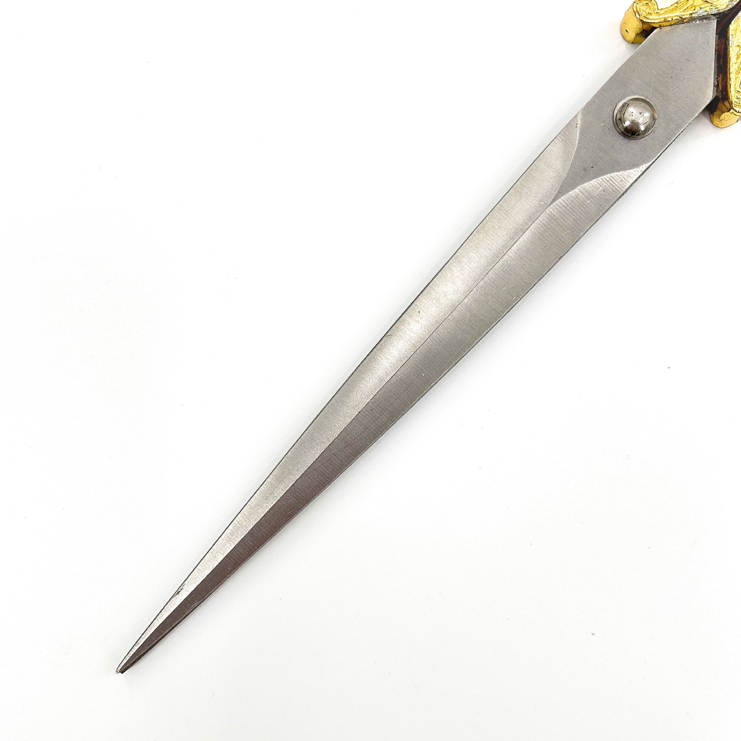 Renaissance Medieval Scissors Gold Dagger