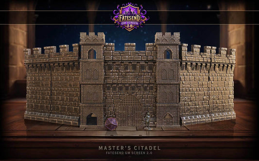Master's Citadel Dungeon GM Screen 2.0 - Base set with Towers / Marble (shown)