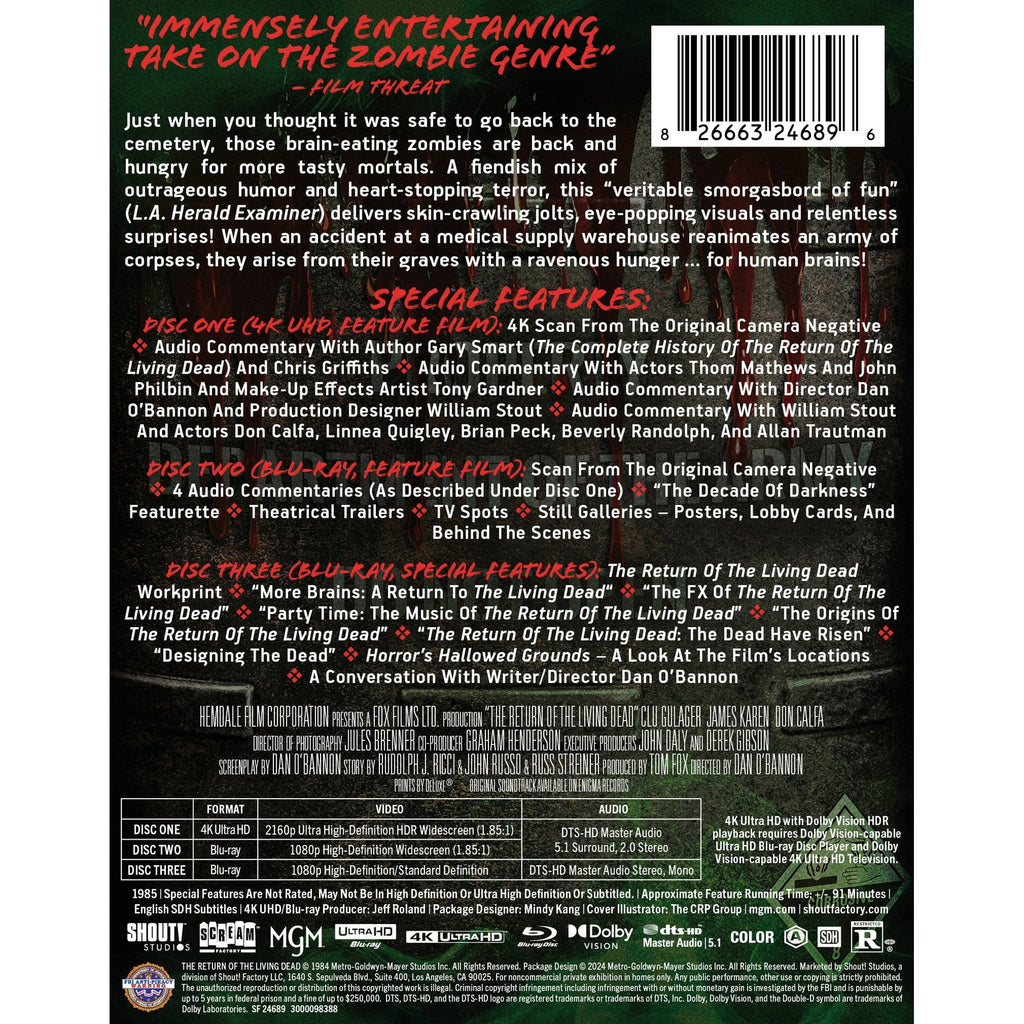 The Return of the Living Dead - Steelbook (4K Ultra HD + Blu-ray + Digital)