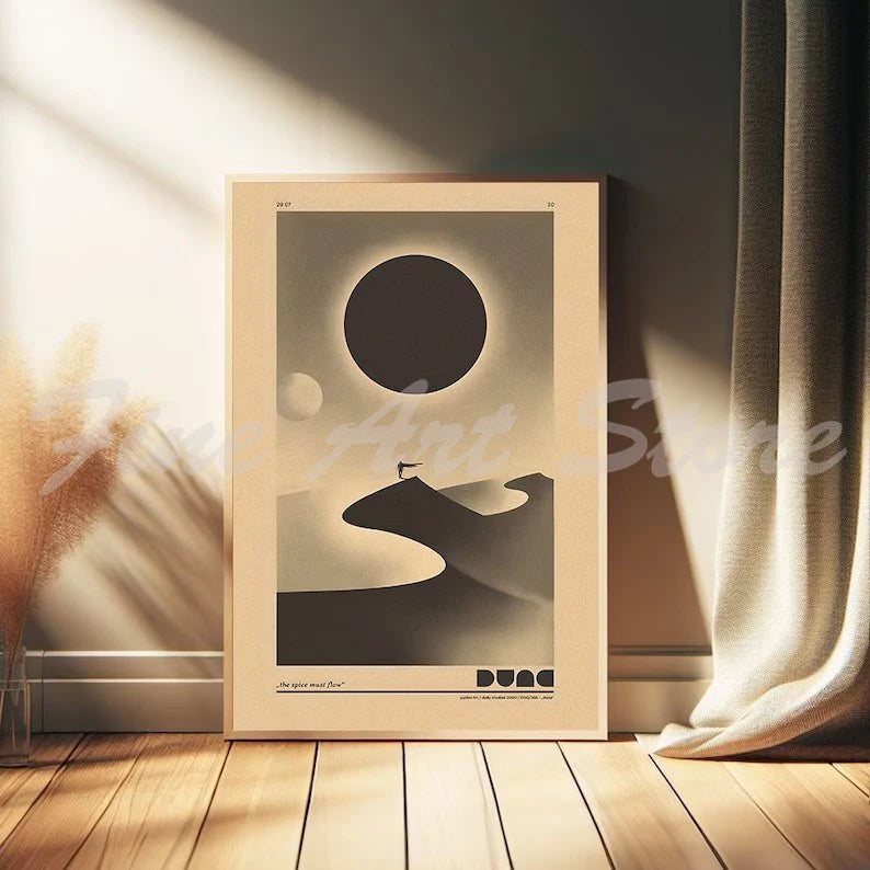 Retro Dune Classic Movie Inspired Poster Mid Century Arrakis Desert Travel Wall Art Pictures Canvas Painting Home Decor Gift