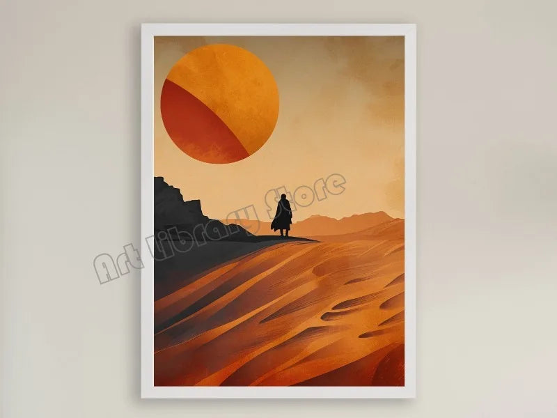 Retro Dune Classic Movie Inspired Poster Mid Century Arrakis Desert Travel Wall Art Pictures Canvas Painting Home Decor Gift