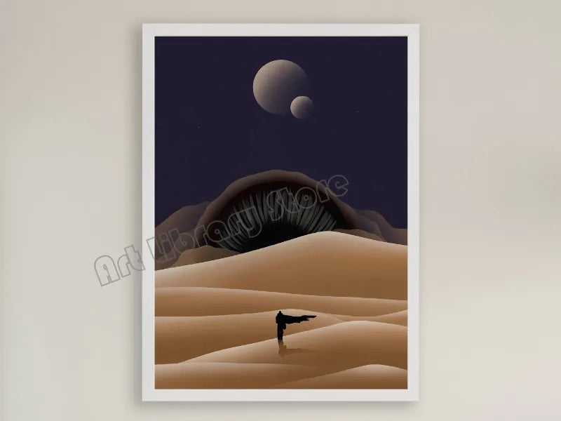 Retro Dune Classic Movie Inspired Poster Mid Century Arrakis Desert Travel Wall Art Pictures Canvas Painting Home Decor Gift