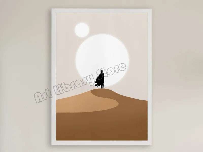 Retro Dune Classic Movie Inspired Poster Mid Century Arrakis Desert Travel Wall Art Pictures Canvas Painting Home Decor Gift