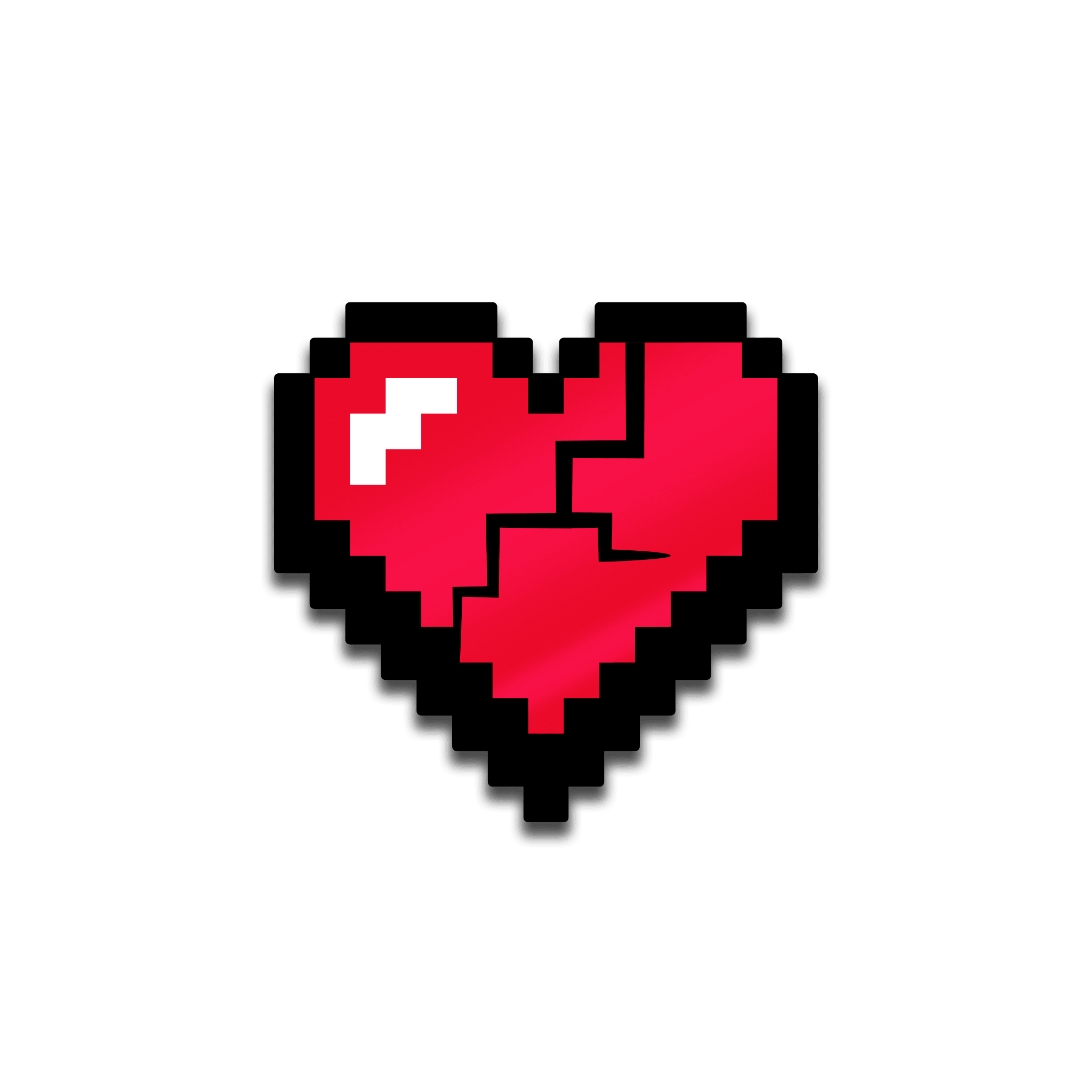 Retro Gaming - Pixel Heart (Broken)