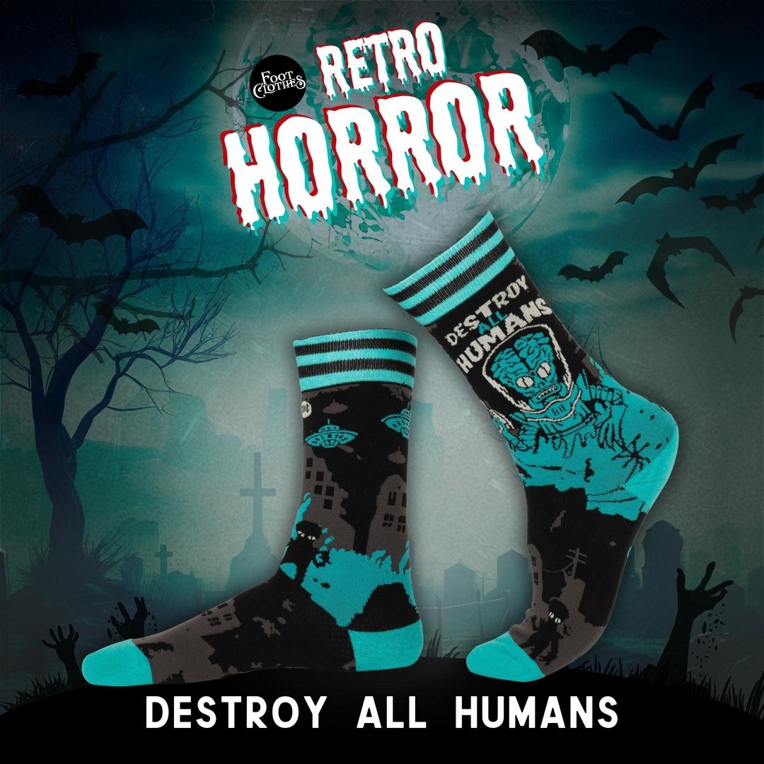 Retro Horror Crew Sock Pack  | 4 Designs