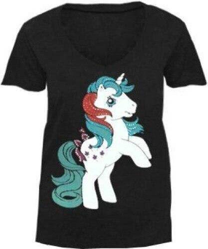 Retro Pony Stance with Colored Studs T-shirt - S