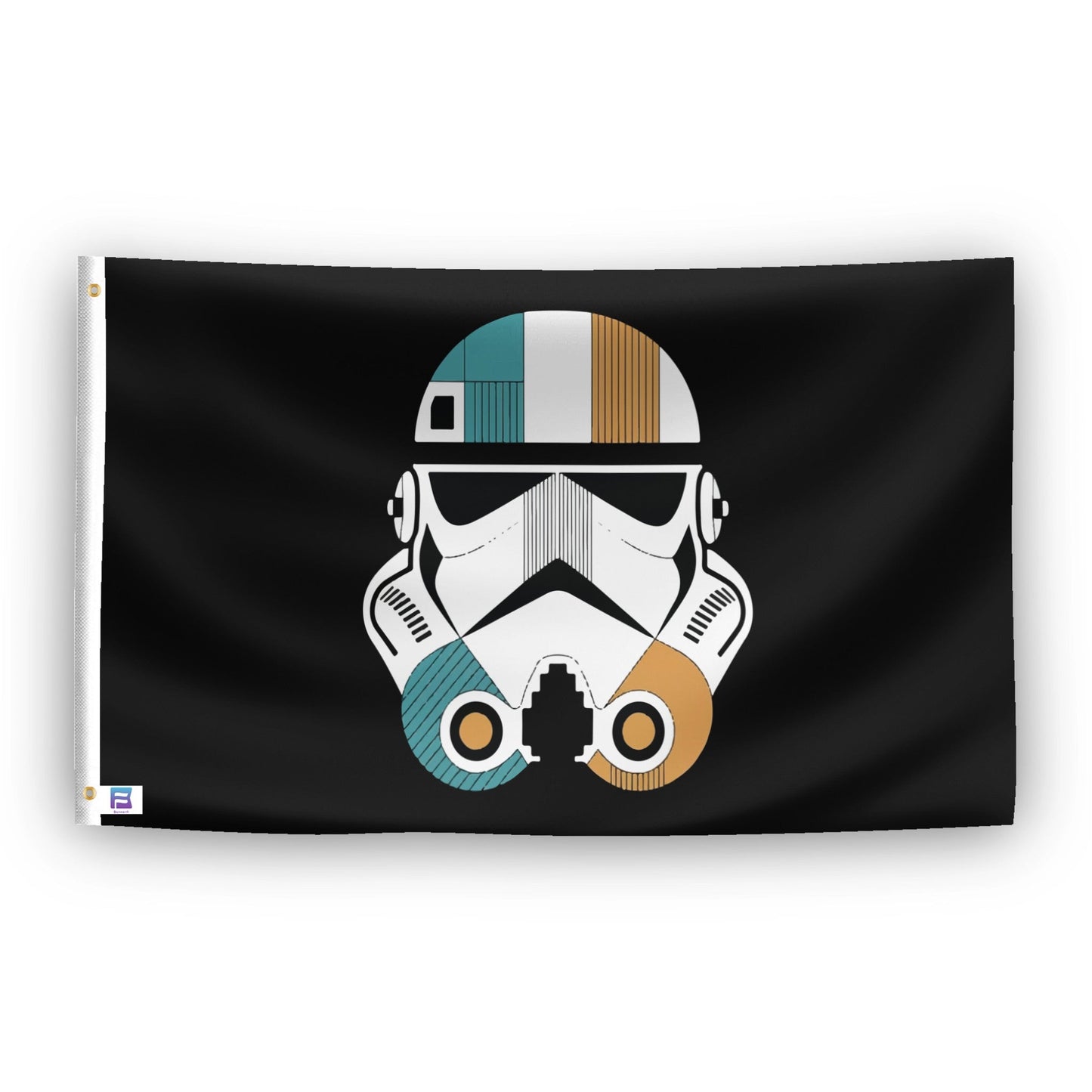 Star Wars Retro Stormtrooper Helmet Flag