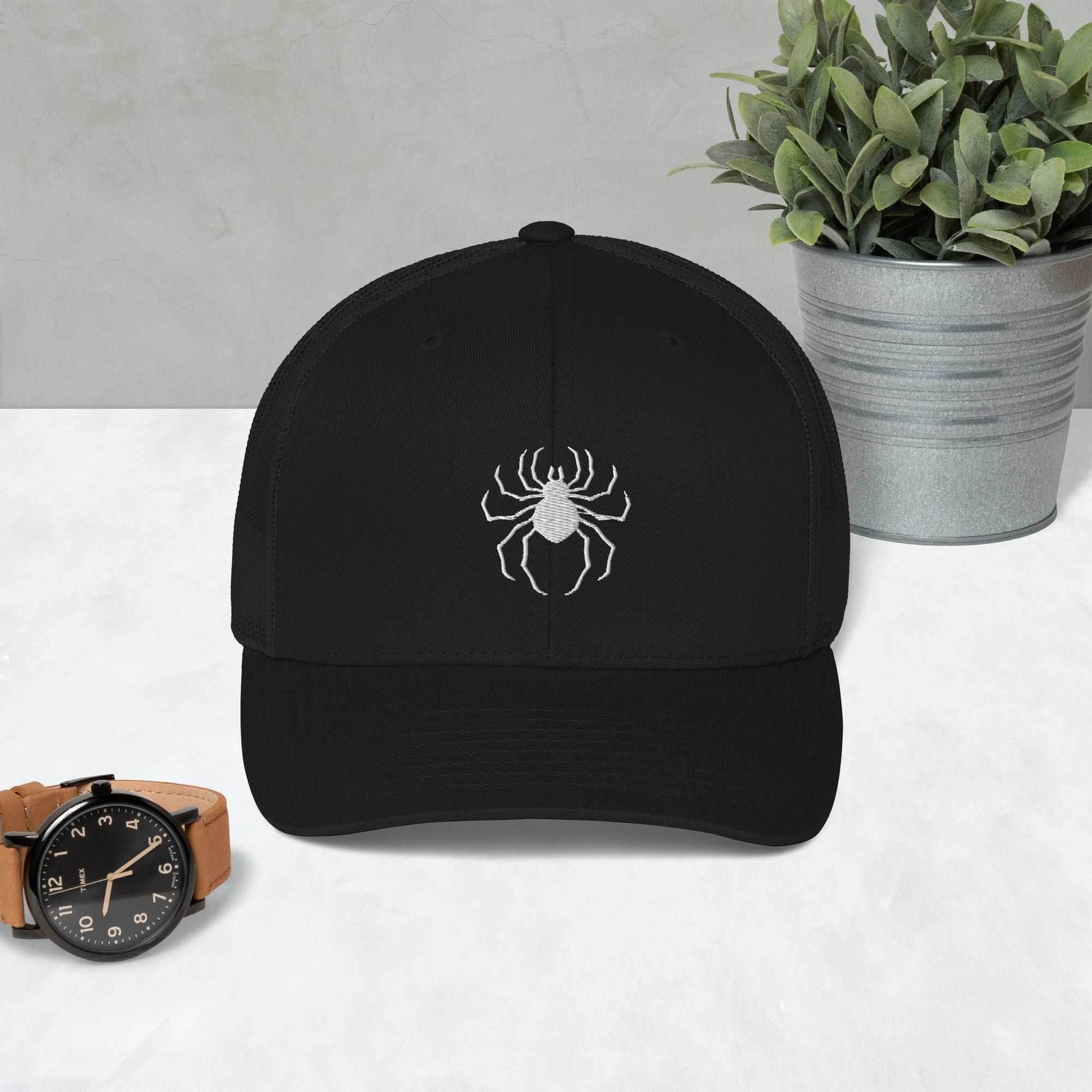 HXH Phantom Spider Anime Embroidered Trucker Hat - Black