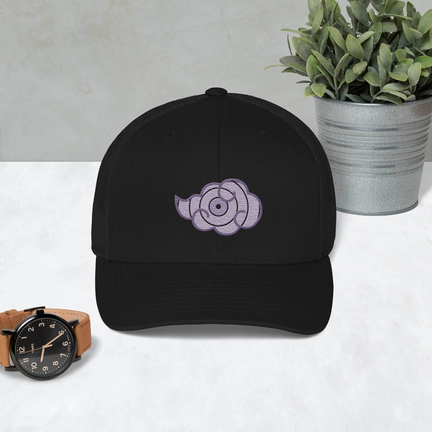 PAIN Cloud Embroidered Trucker Hat - Black