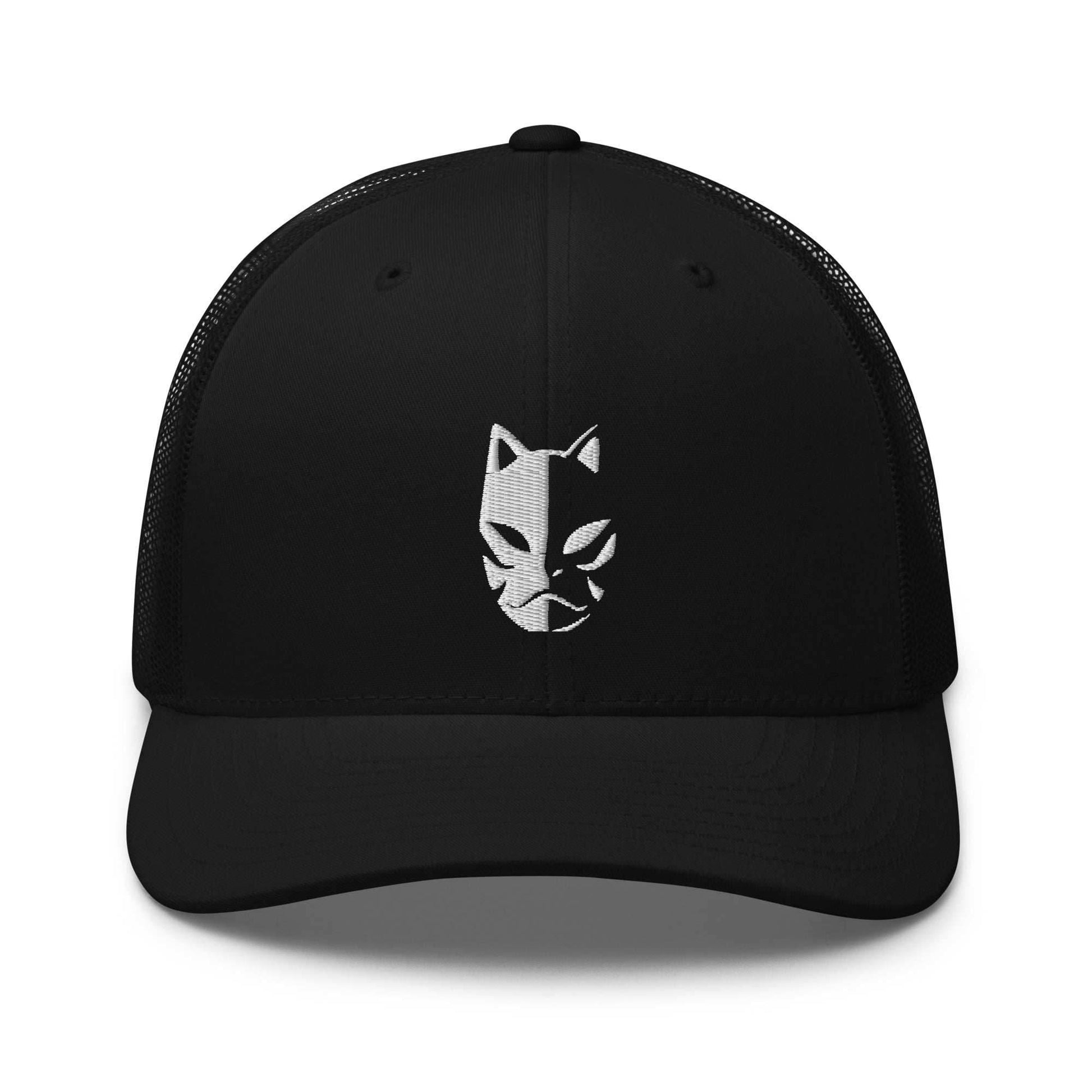 Anbu Mask Embroidered Trucker Hat - Black