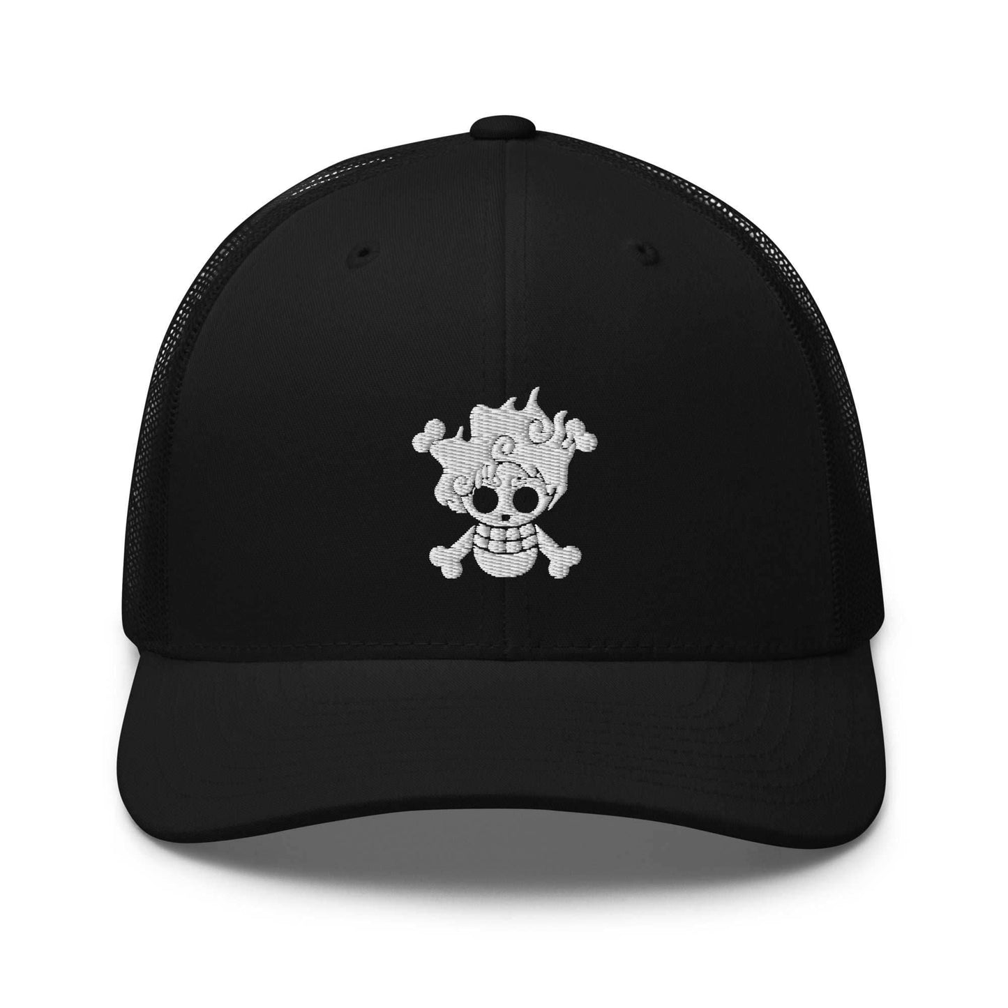 Luffy 5th Gear Embroidered Trucker Hat - Black