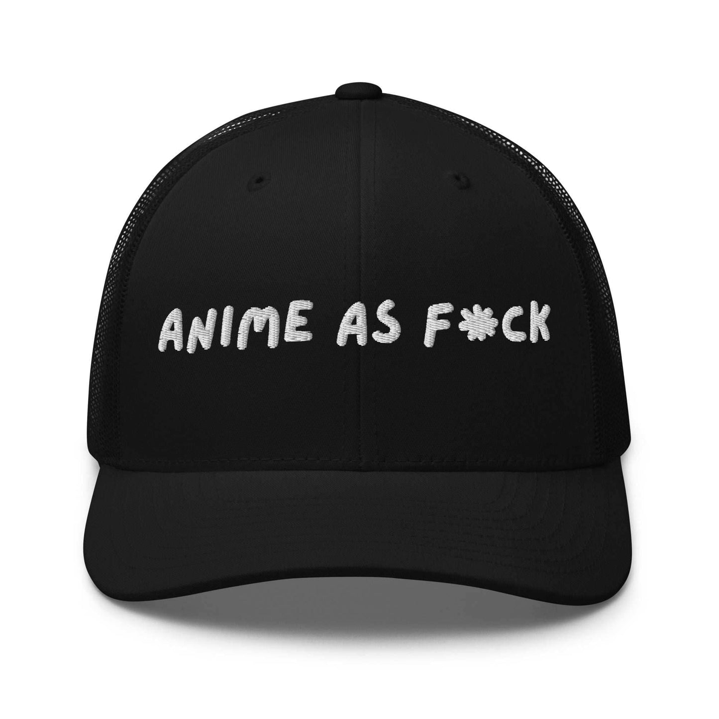 Anime As F*ck Embroidered Unisex Trucker Hat - Black