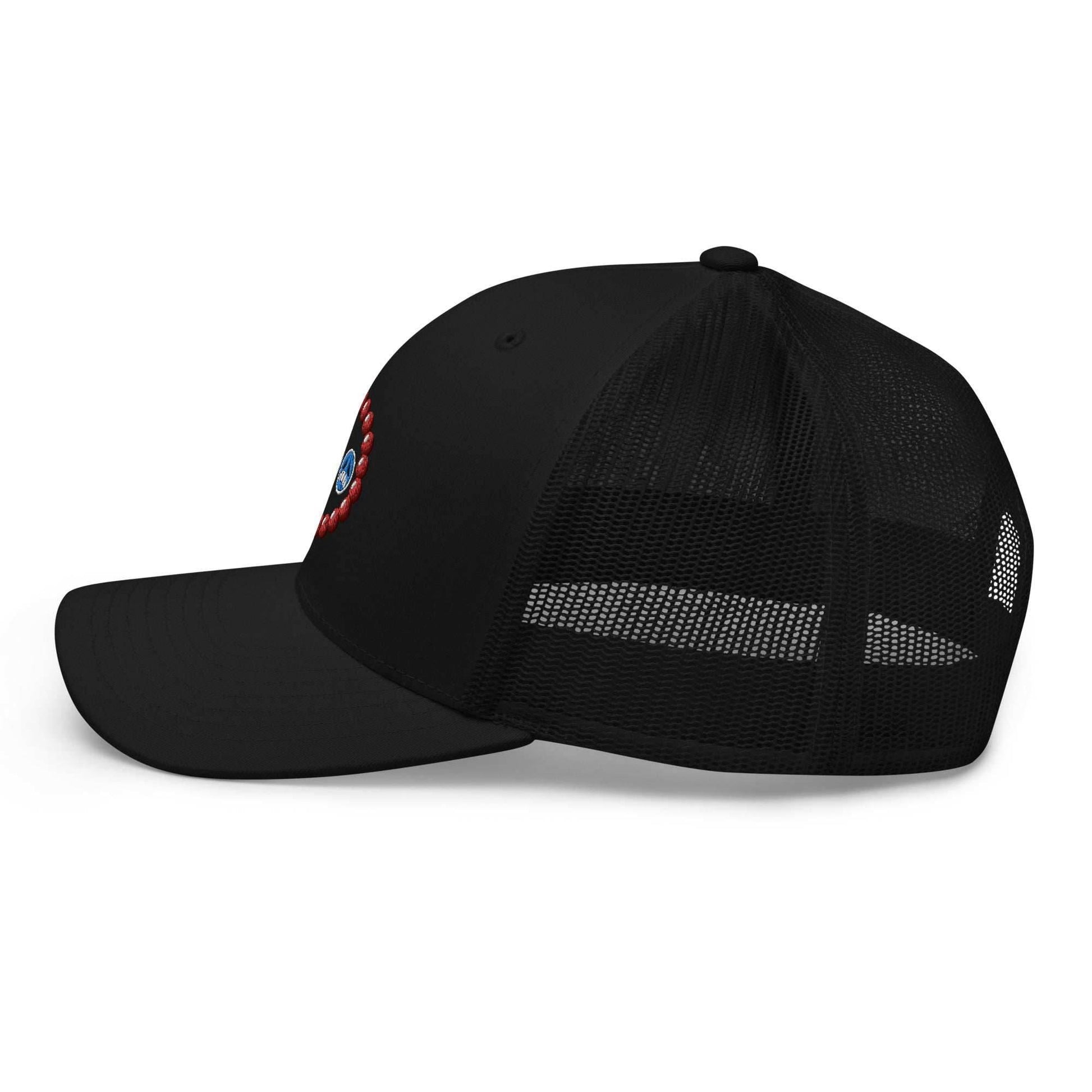 Ace Beads Anime Embroidered Trucker Hat - Black