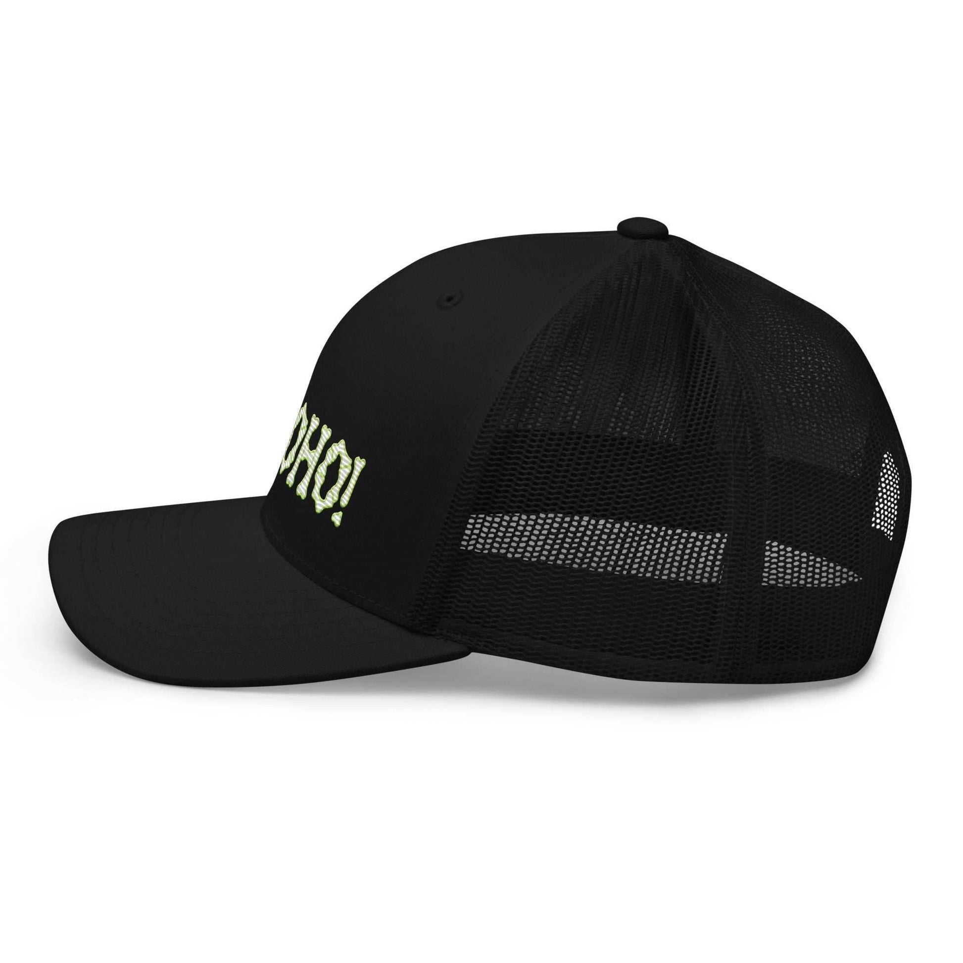 Yohoho Brook Embroidered Unisex Anime Trucker Hat - Black