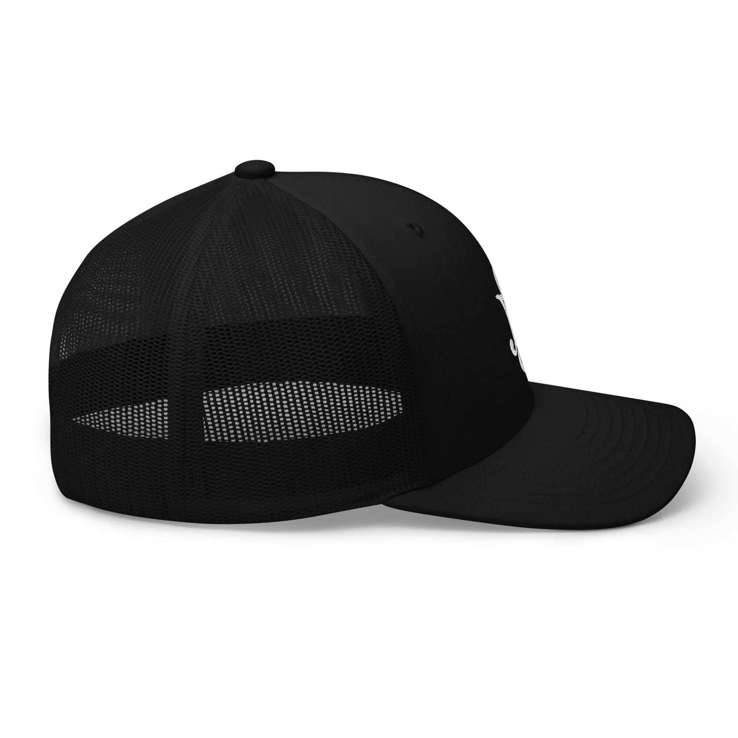 Nami Berries Embroidered Anime Trucker Hat - Black