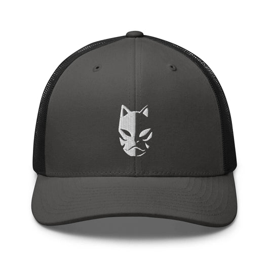 Anbu Mask Embroidered Trucker Hat - Charcoal/ Black