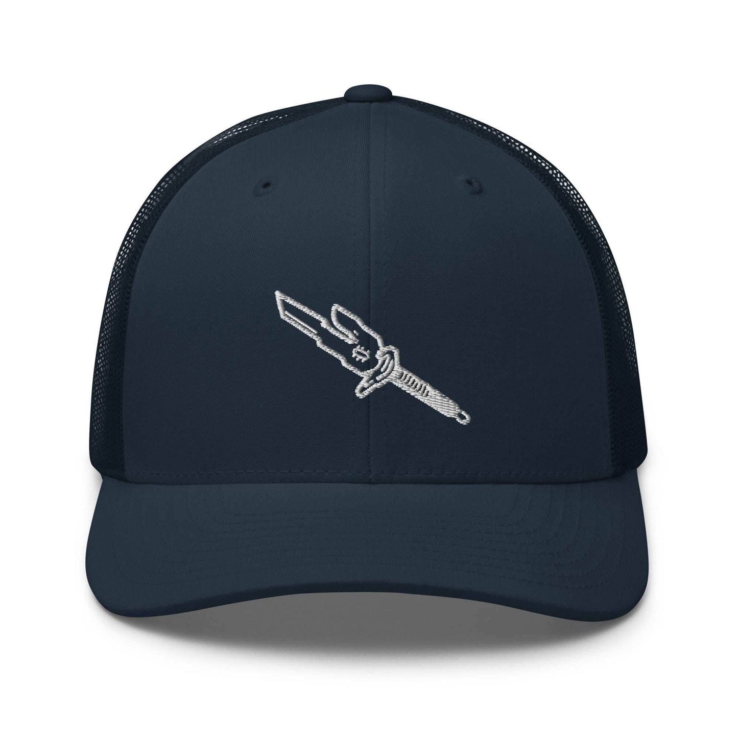 Spear Of Heaven Cursed Tool Embroidered Anime Trucker Hat - Navy