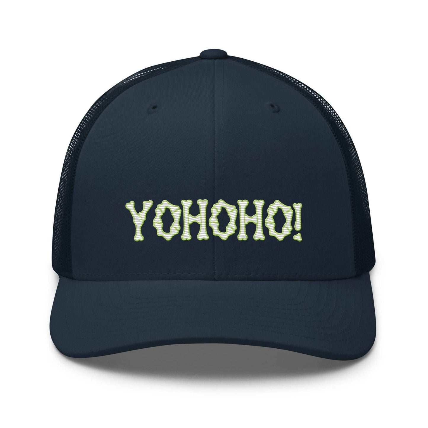 Yohoho Brook Embroidered Unisex Anime Trucker Hat - Navy