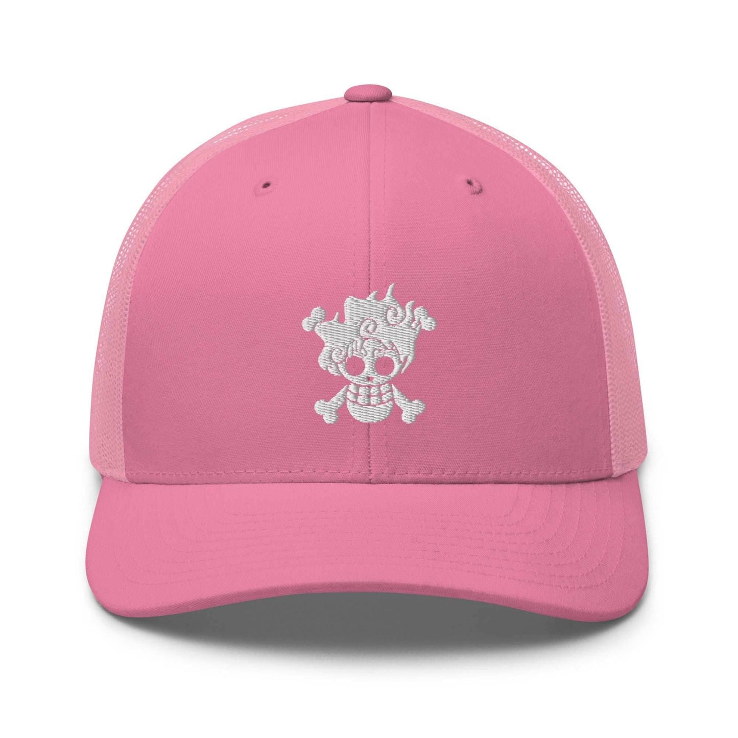 Luffy 5th Gear Embroidered Trucker Hat - Pink