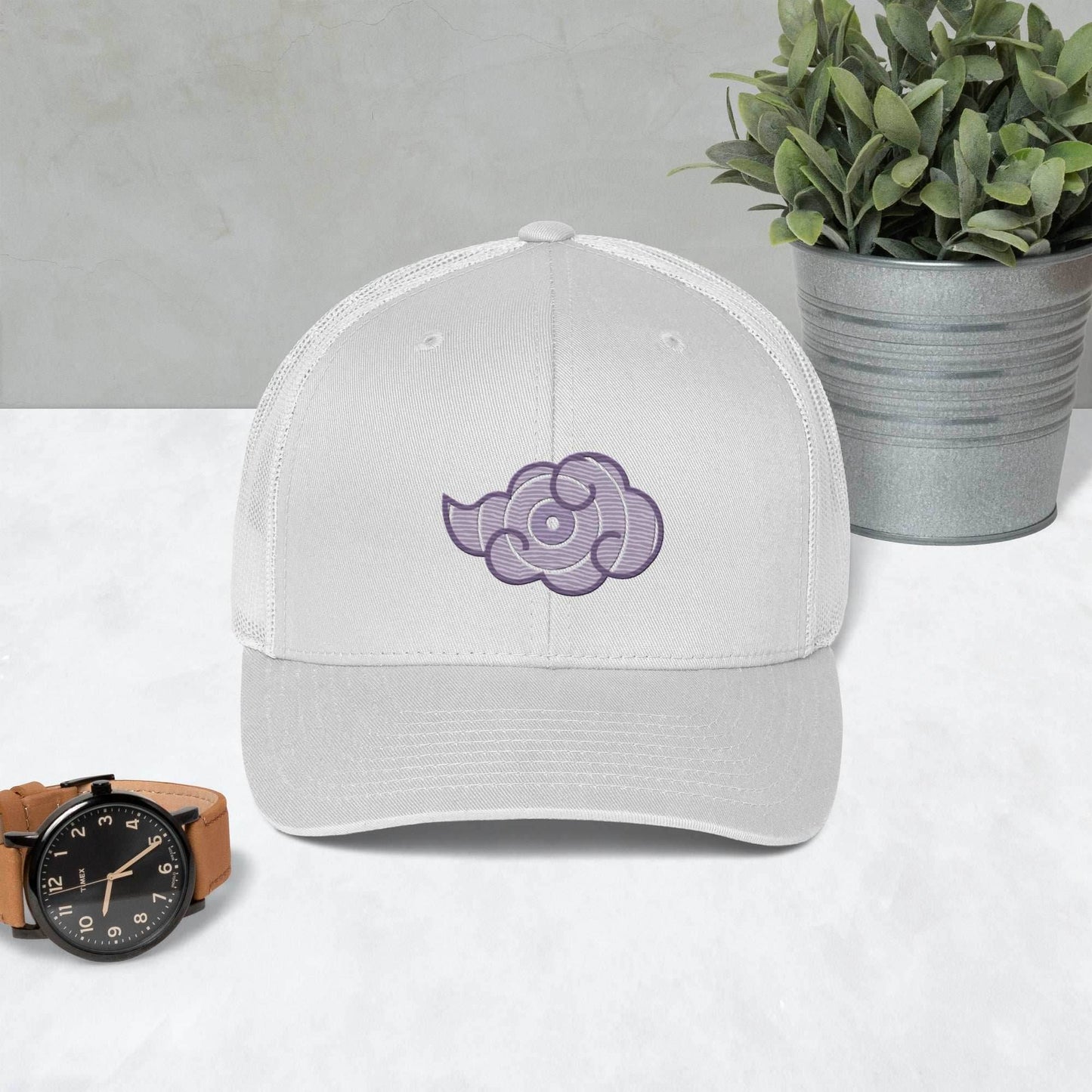 PAIN Cloud Embroidered Trucker Hat - Black