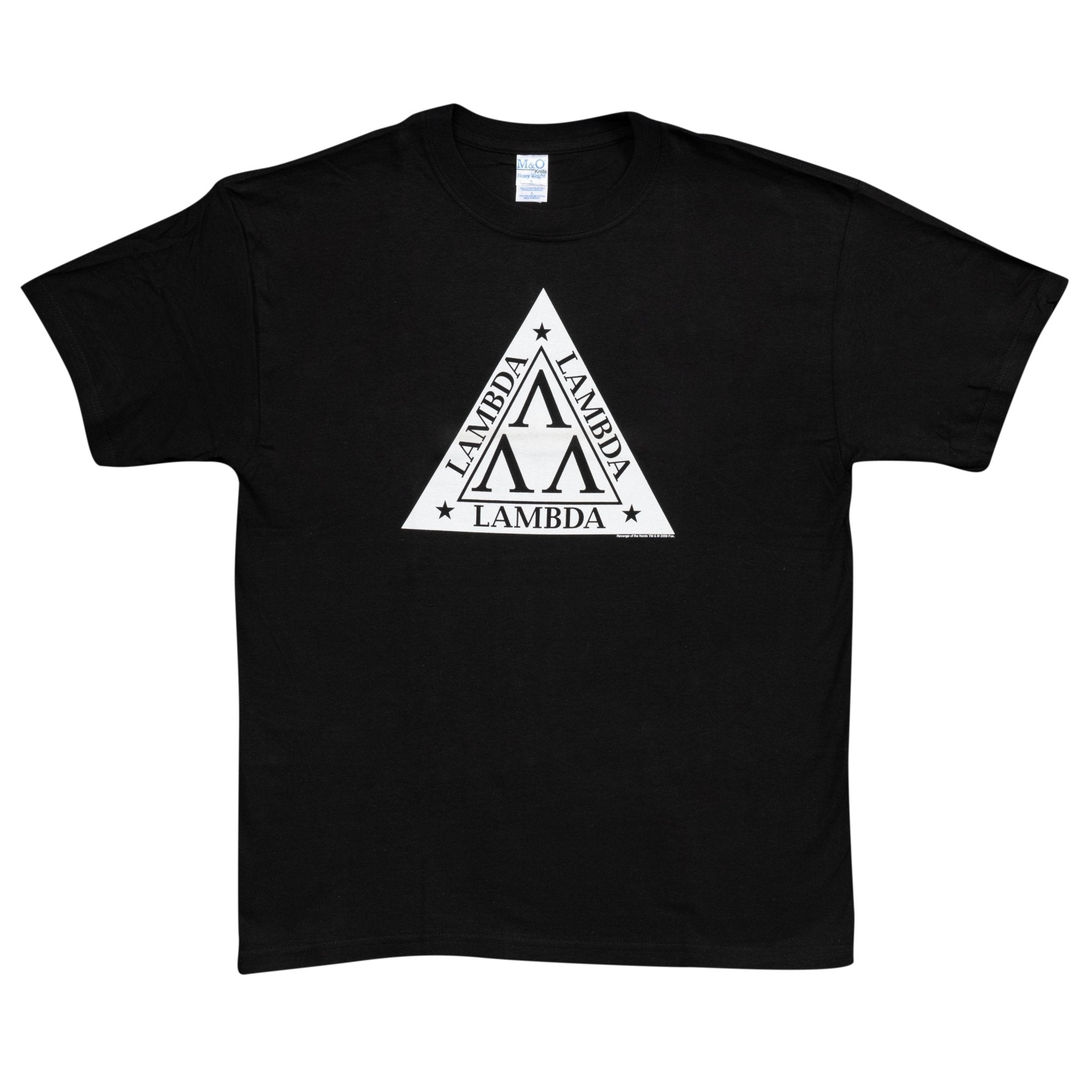 Revenge of the Nerds Lambda Lambda Lambda Adult Black T-Shirt