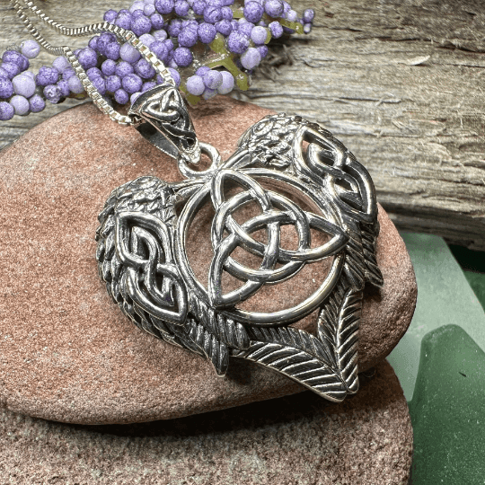 Celtic Raven Lovers Necklace - 18