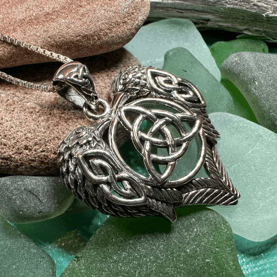 Celtic Raven Lovers Necklace - 18