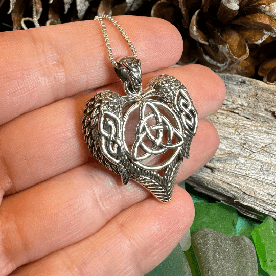 Celtic Raven Lovers Necklace - 18