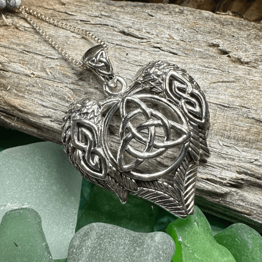 Celtic Raven Lovers Necklace - 18