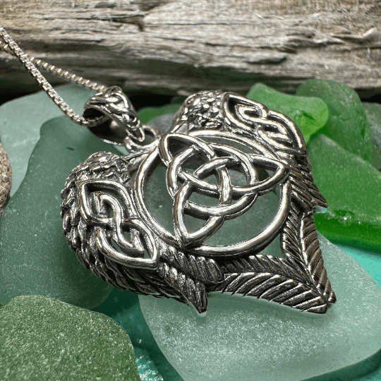 Celtic Raven Lovers Necklace - 18