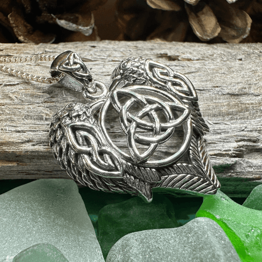 Celtic Raven Lovers Necklace - 18