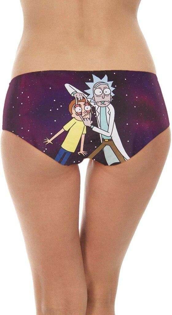 Rick and Morty Eye Pop Space Hipster Purple Panty - S
