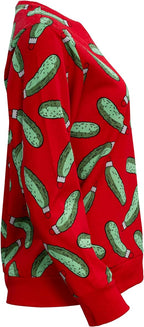 Rick and Morty Pickle Youth Red Sweatshirt