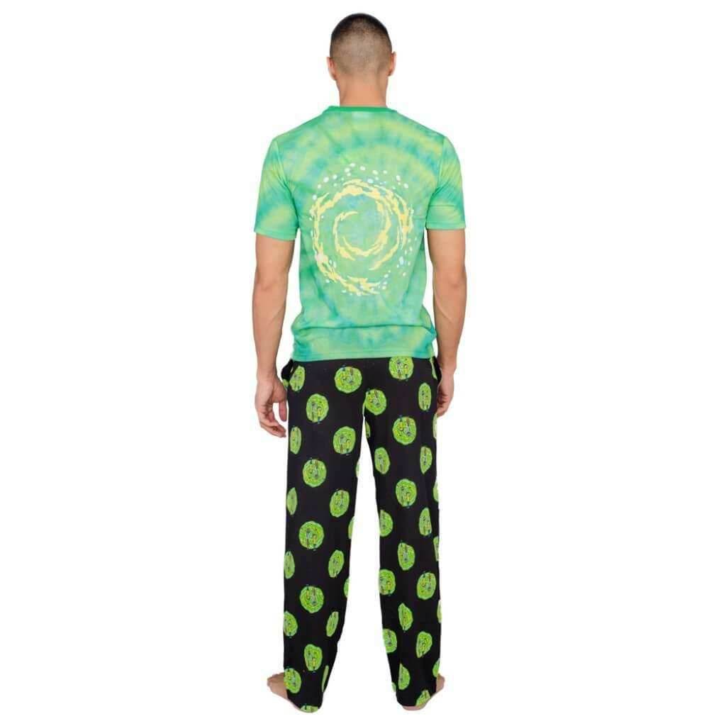 Rick and Morty Portal T-Shirt and Lounge Pants Pajama Set - S