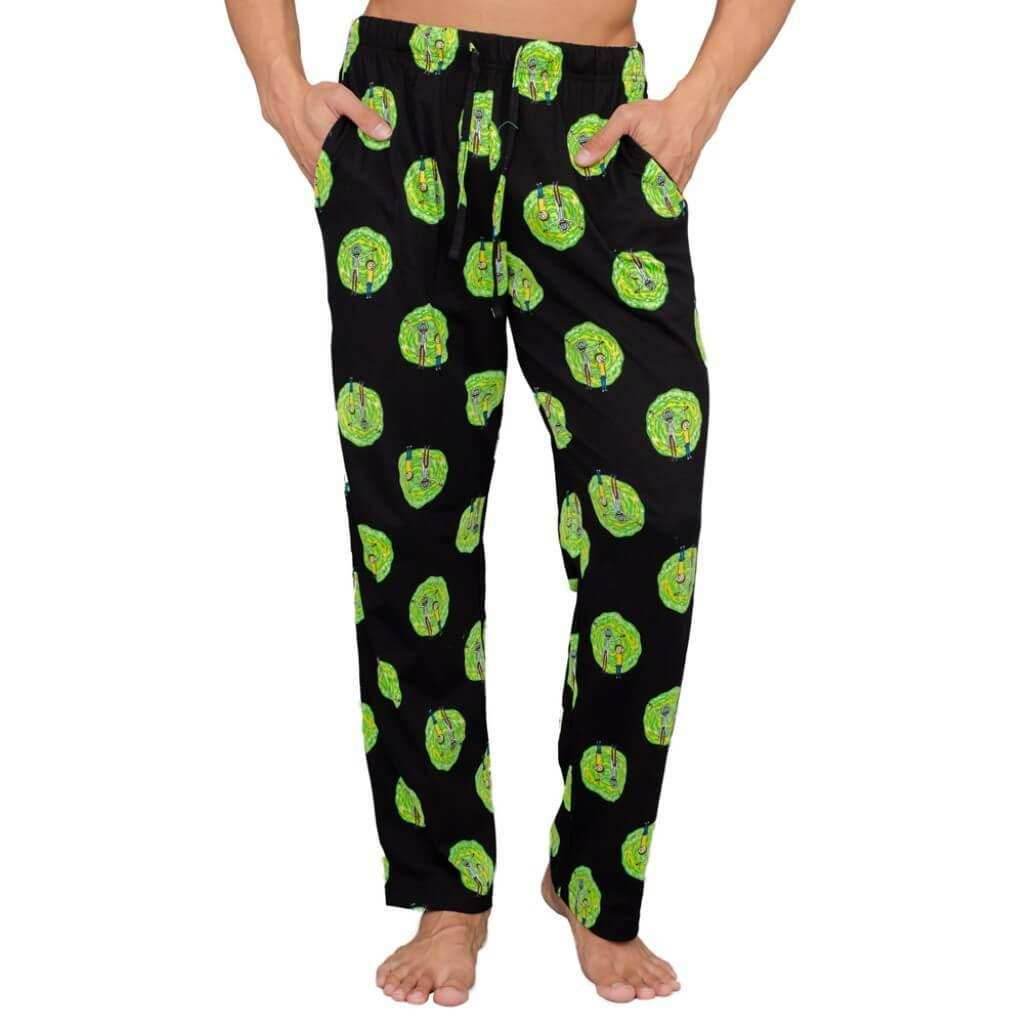 Rick and Morty Portal T-Shirt and Lounge Pants Pajama Set - S