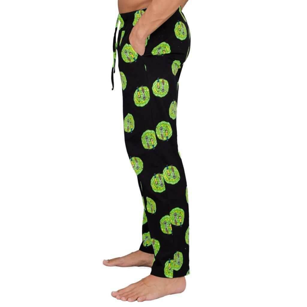 Rick and Morty Portal T-Shirt and Lounge Pants Pajama Set - S