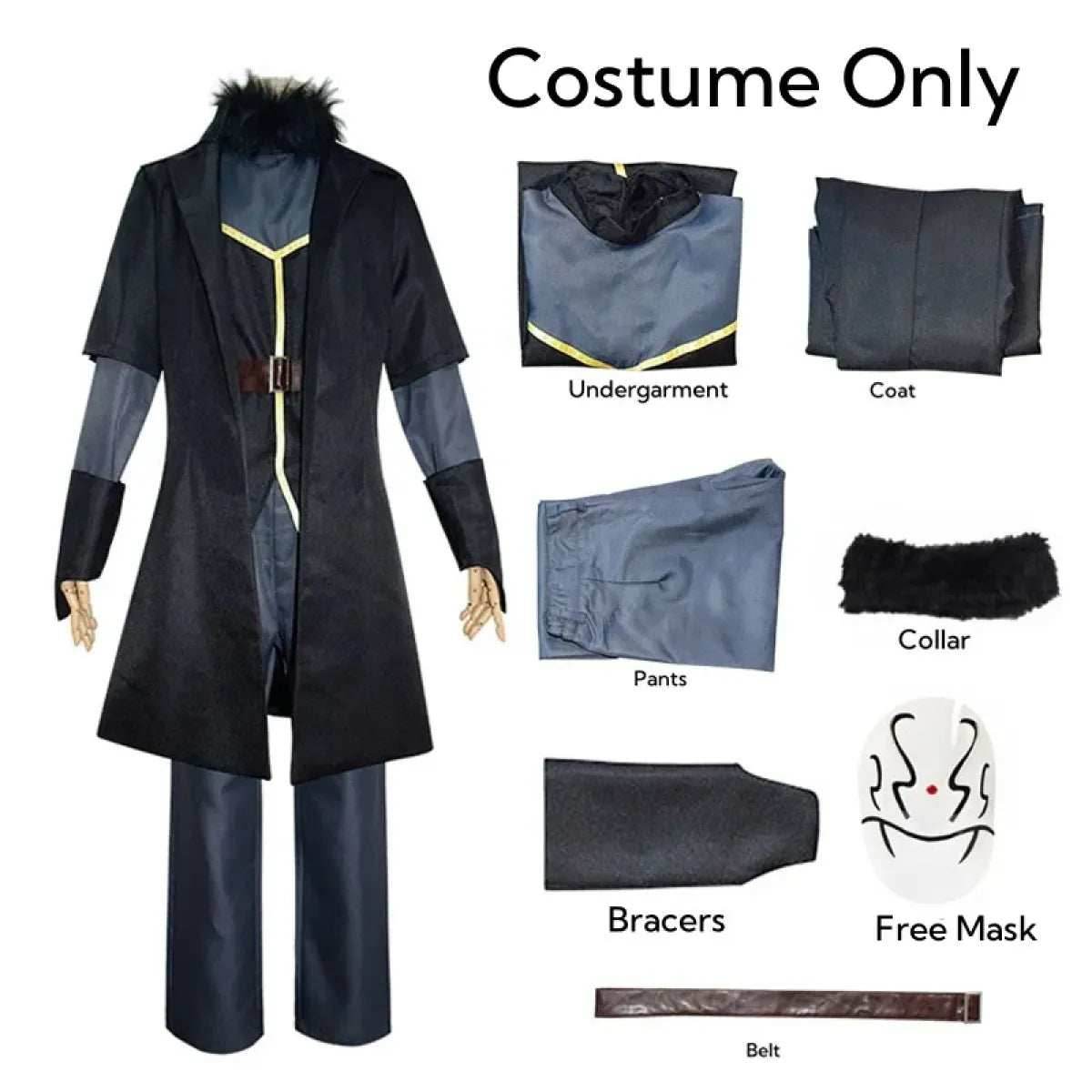 Rimuru Tempest Cosplay Costume – Reincarnated as a Slime Wig & Mask - S / Costume Only